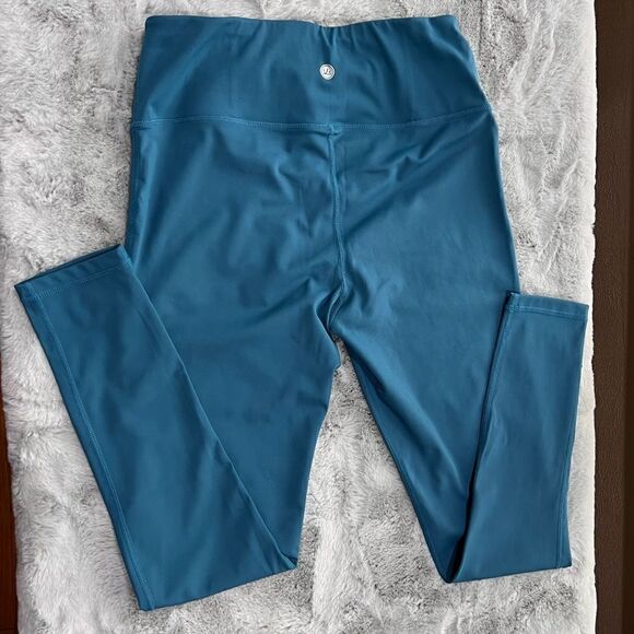 EUC Queenieke & Athletic leggings worn once turquoise Size 8/10 - Picture 2 of 4